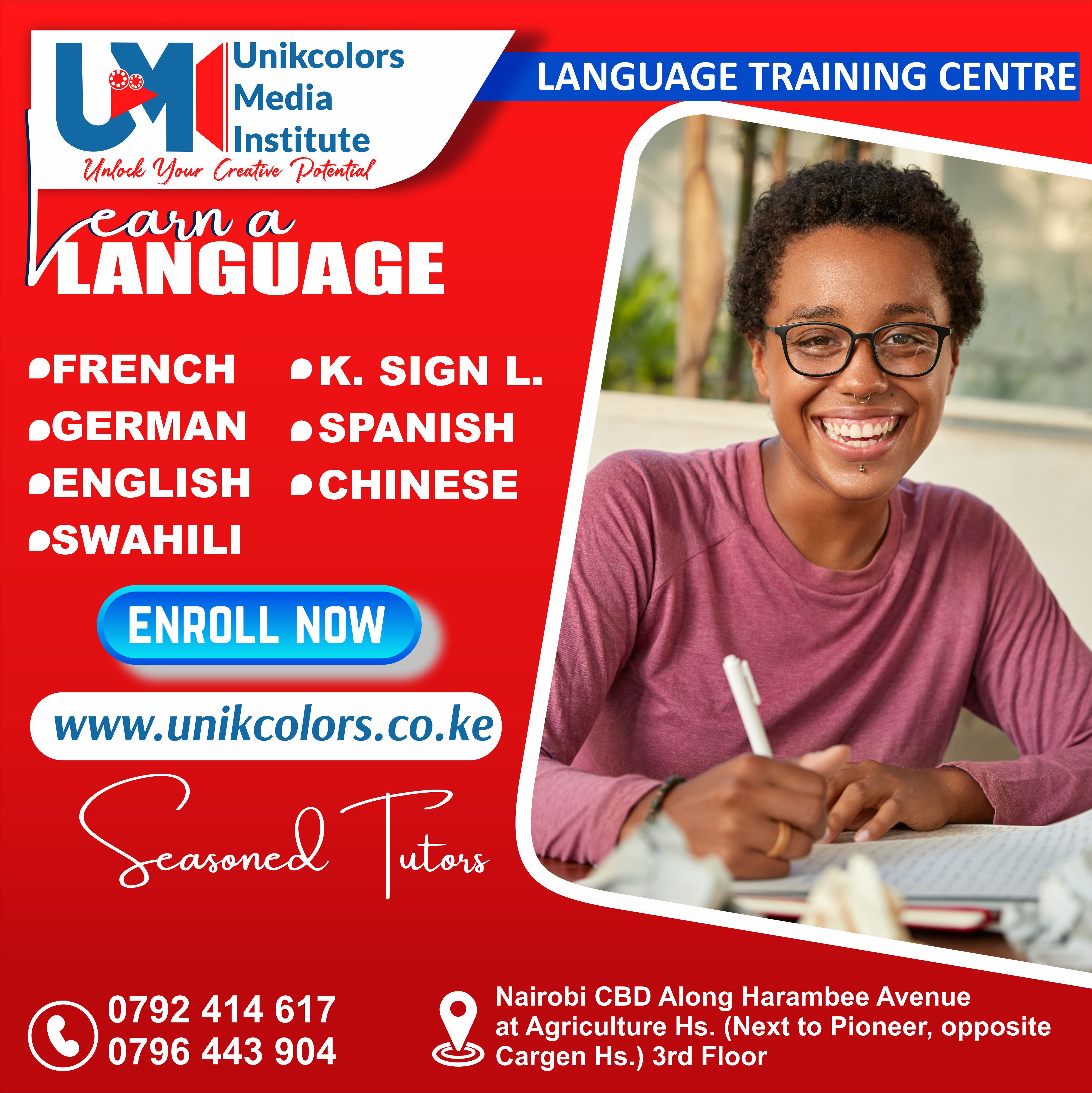 LANGUAGE TRAINING CENTRE - GERMAN | ENGLISH | FRENCH | CHINESE | SPANISH | SWAHILI | KENYA SIGN LANG